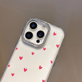 Ốp Điện Thoại Trái Tim Tình Yêu Lấp Lánh Sang Trọng Bling Cho Motorola Moto Edge 50 60 Fusion 40 NEO G22 E32 G G75 G15 Power G05 E15 S50 E22 E22i E20 E30 E40 E13Soft Trong Suốt