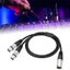 Cáp kết nối XLR kim loại BTM 3Pin đôi nữ đơn nam cho hệ thống âm thanh trực tiếp