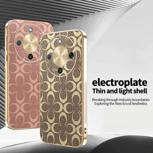 Ốp Lưng Cho Honor X9d X9C X9B Hoa May Mắn Mạ Điện TPU Edge Chống Rơi Vỏ Điện Thoại