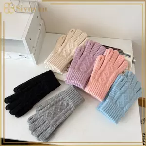 Siyuyan Găng Tay Dệt Kim Thu Đông, Màn Hình Cảm Ứng Tương Thích, Giữ Ấm và Cách Nhiệt, Phong Cách Dễ Thương Unisex