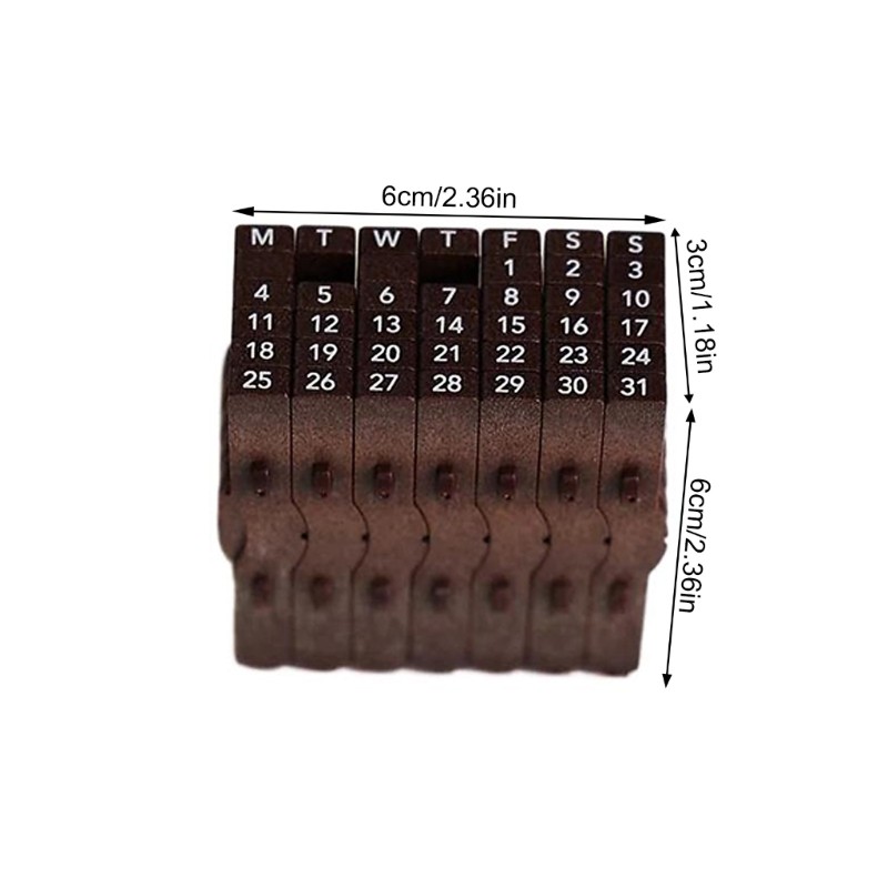 Calendar Date Stamp with Easy Roll Date Adjustment for Office Organization