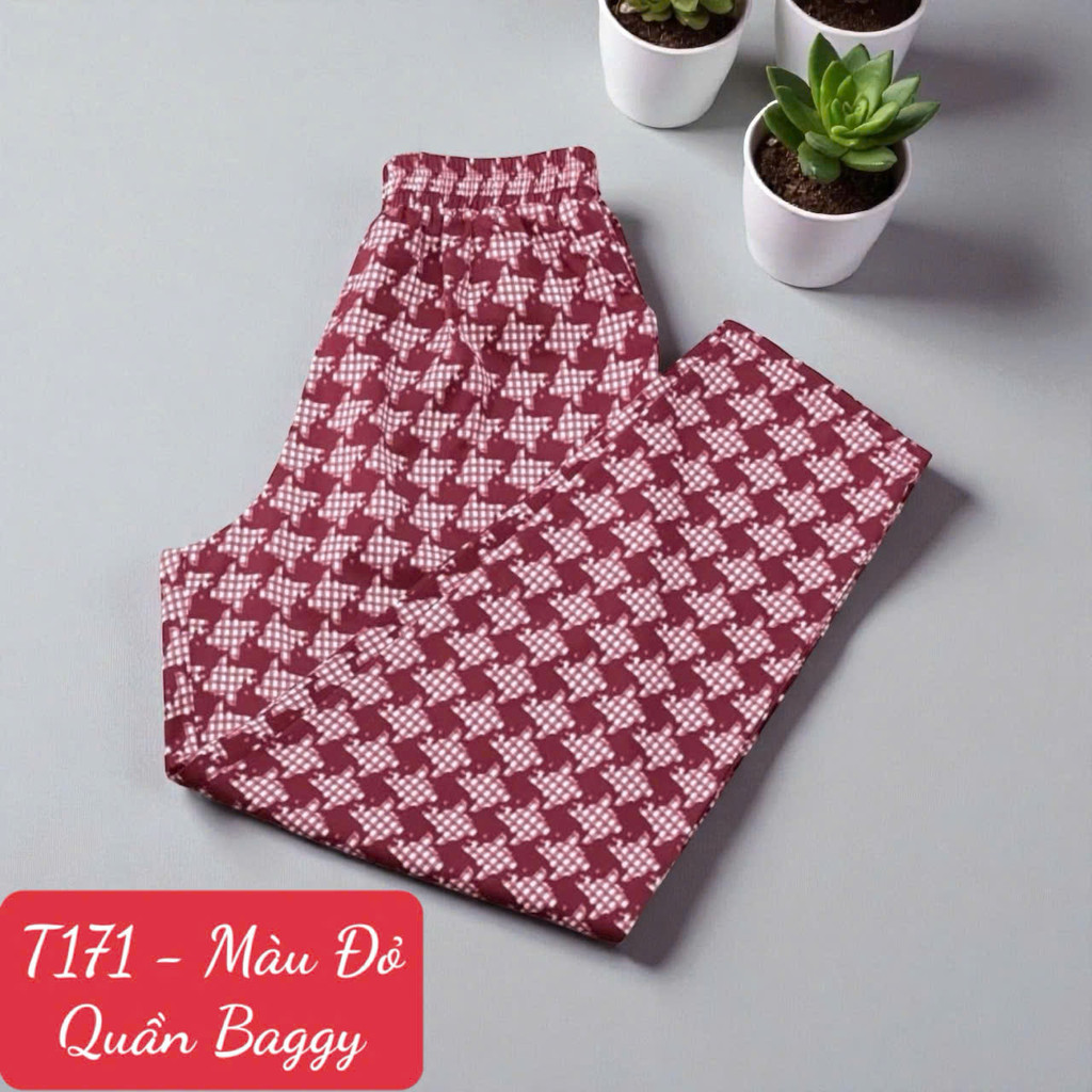 T171 Quần Baggy - Vải Lụa Mango - Dài quần 92cm - Ống 16cm