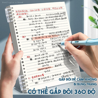 Sổ còng hiện đại A5 B5, kiểu dáng tối giản, chất liệu nhựa bền, 120 trang giấy trắng tự nhiên, phù hợp với mọi