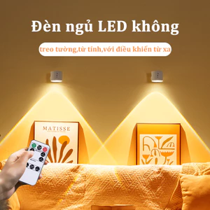 Đèn ngủ LED không dây gắn nam châm, không cần kết nối dây điện, trang bị pin sạc, đèn đọc sách đầu giường trang trí