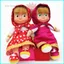 HK1 COD Masha 22-27cm Búp bê Nga Masha và gấu Masha Xe ba bánh trẻ em Đồ chơi búp bê vui nhộn KH1