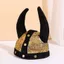 THEGIRL8B Bò Sừng Mũ, Nhập Vai Chơi Trang Phục Mũ Halloween, Thời Trang Viking Vải Đen Bò Đầu Mũ Người Lớn Trẻ Em