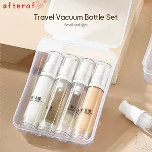 AFTEROF 3 / 4 Chai du lịch có thể đổ lại, Máy bơm ép Chai xịt dưỡng da rỗng, có hộp đựng mỹ phẩm 5-15ML