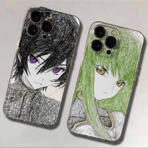 Sang Trọng Truyện Tranh Mã Geass Trong Suốt Dành Cho Motorola Moto G22 G53 G32 G52 G30 Edge 40 Pro G71 G72 G73 G60 G9 Play Cover TPU Chống Sốc Silicon Mềm Vuông Trong Suốt