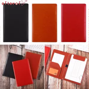 Kẹp tài liệu Clipboard AFTEROF, Với bút đàn hồi Chèn thư mục tập tin bằng da PU A5, Khe cắm thẻ di động Tấm viết chống nước Nhà hàng
