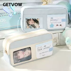 Túi đựng bút GETVOW, nhiều lớp có bút chì bỏ túi Ita, Túi văn phòng phẩm di động dung tích lớn thẩm mỹ Văn phòng trường học