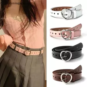 VFZ Nữ Da PU Rỗng Ra Trái Tim Yêu Nữ Thắt Lưng Quần Pin Bule Da Nữ Vintage Thắt Lưng OTE