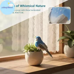 Pufangbliss 6 Chiếc Handmade Nhiều Màu Sắc Nhân Tạo Mô Phỏng Chim Cho Sân Vườn Sân hiên Ngày Lễ Trang Trí Tiệc VN