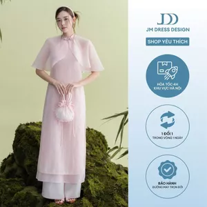 Áo Dài Thanh Uyển - Áo Dài Suông Sổ Tàu Cách Điệu, Phối Tơ 2M07.25. Áo Dài Nữ Cách Tân Hiện Đại Sang Trọng Thiết Kế JM