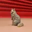 Maine Coon Trang trí máy tính để bàn bằng đồng thau cao cấp Tượng động vật mèo nhỏ Tượng nhỏ để trang trí nội thất Quà tặng Giáng sinh cho chủ mèo [VN]