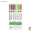 BEABOUT 6 cái / bộ Bút highlighter, Bút đánh dấu đường cong trang trí hai đầu, Đầu con lăn viết mượt mà Hình đường hoa Hình đường cong lót sinh viên
