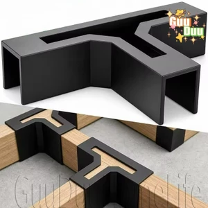 Kẹp kết nối bảng gỗ hình chữ T - Kẹp cố định góc bàn - Nẹp góc gia cố ván ép - Chốt khớp tủ - Giá đỡ ổn định khung nội thất / Giao hàng miễn phí