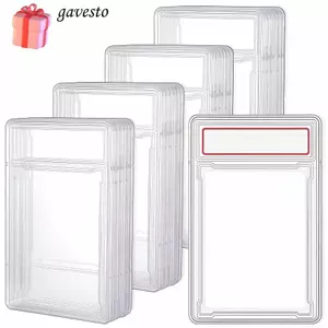 Thẻ phân loại GAVESTO PSA, Bảo vệ tia cực tím Hộp đựng thẻ sưu tập 35PT chắc chắn, Chất lượng cao Bền bỉ trong suốt Hộp bảo vệ thẻ giao dịch có thể tháo rời Màn hình lưu trữ