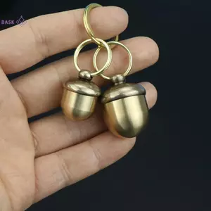1 Chai thuốc nhỏ bằng đồng thau Acorn ngoài trời Chống ẩm di động Kho chống nước Hộp đựng thuốc sơ cứu Bình kín