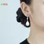 < Honeyba > 1 Cặp Ngọc Trai Giả Màu Bạc Thời Trang Tinh Tế Bông Tai Giọt Nước Cho Nữ Trang Sức Nhẹ Sang Trọng Sáng Bóng Bông Tai Kim Cương Đẹp