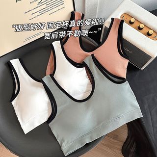 Thời Trang Thiếu Niên Quần Lót Bé Gái Áo Ngực Thời Kỳ Phát Triển Học Sinh Dây Đeo Đầu Thoải Mái Không Viền Thép Quần Lót