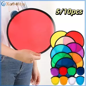 XOITU 5 / 10 Chiếc Đa Năng Có Thể Gập Lại Quạt Di Động Nhà Thơ 2 Trong 1 Đĩa Bay Cho Trẻ Em Người Lớn Cắm Trại Tiệc Mùa Hè VN