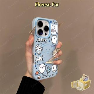 Ốp điện thoại gấu trắng dễ thương dây buộc màu xanh cho iPhone 11 12 13 14 15 16 17 Pro Max Xs Max XR Vỏ iPhone màu xanh