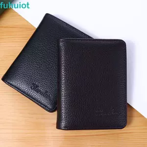 FUHUIOT Ví đựng tiền xu siêu mỏng Túi đựng tiền Mini cầm tay Kẹp tiền mặt bằng da PU Vỏ thẻ ID nhiều khe