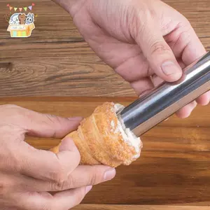 5 Cái / bộ Nhà Bếp Thép Không Gỉ Nướng Nón Sừng Bánh Ngọt Cuộn Khuôn Bánh Xoắn Ốc Nướng Bánh Croissants Ống Bánh Quy Món Tráng Miệng Dụng Cụ ELWW