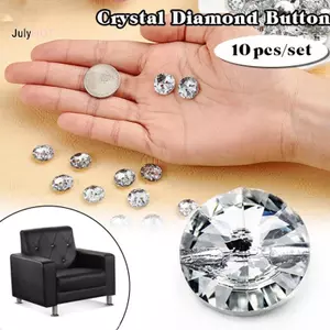 JULYHOT 10 Chiếc 20 Mm Pha Lê Kim Cương Giả Nút Phù Hợp Cho Ghế Sofa Đầu Đồ Nội Thất Túi Bule DIY Trang Trí Massivedeals