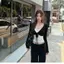 Áo Vest cổ chữ u kiểu Mỹ Bộ áo ngắn hai mảnh dành cho nữ mùa hè Áo thun ngắn tay Slim-Fit Sweet Cool Hot Girl Top