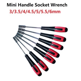 [FUXIN] Trình điều khiển ổ cắm đai ốc hình rỗng Hex 3-6mm Ổ cắm tay cầm Mini Tua vít cờ lê