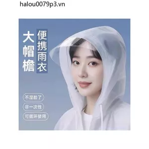 Áo Mưa Dùng Một Lần Di Động Du Lịch Ngoài Trời Leo Núi Đi Bộ Đường Dài Nam Nữ Poncho Vành Dày Toàn Thân Chống Mưa