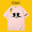 BKMK Nam Tay Ngắn Mới In Hình Chó 100% Cao Cấp Áo Thun Cotton Rời Teen Mùa Hè Triều Áo Thun 0704