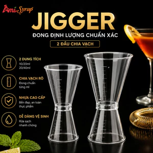 Jigger nhựa 2 đầu có chia vạch - Dụng cụ pha chế chuyên nghiệp, ca đong định lượng cho đồ pha chế.