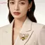 HFSHY Lấp Lánh Kim Cương Giả Ong Thổ Cẩm Ngọc Trai Giả Mạ Vàng Thời Trang Áo Phụ Kiện Cho Đám Cưới Phù Dâu Quà Tặng VN