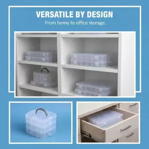 GE Hộp Bảo Quản Nhựa Trong Suốt Sắp Xếp 15 18 24 28 30 36 Lưới Có Thể Điều Chỉnh Cho Hạt Vít Phần Cứng Nhà Xưởng VN