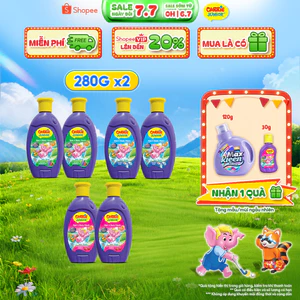 Combo 2 Chai Sữa Tắm Gội cho bé Carrie Junior hương trái cây thiên nhiên ( 280g x 2 )