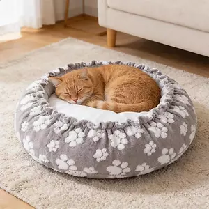 Top Chống Thấm Nước Có Thể Giặt Được Cho Thú Cưng Giường Hình Tròn Chó Mèo Con Đệm Thay Thế