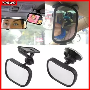 Gương chiếu hậu ô tô YRBWD, Gương chiếu hậu ghế chiếu hậu lồi bằng nhựa, Kích thước nhỏ an toàn có thể điều chỉnh góc rộng Gương chiếu hậu cho bé sử dụng trên ô tô