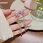 HFSHY Bướm Sáng Bóng Dài sel Bông Tai Dễ Thương Tinh Tế Không Gây Dị Ứng Trang Sức Cho Nữ Tiệc Hàng Ngày Đeo Quà Tặng VN