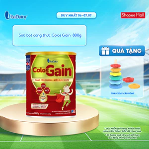 Sữa bột Colos Gain cho trẻ – Bổ sung dinh dưỡng, hỗ trợ cân nặng – Lon 800g