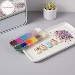 Hodou 12 Lưới Mini Sống Động Móng Tay Nghệ Thuật Hạt Bóng Nhỏ Móng Tay Quyến Rũ Cho DIY Nhà Làm Móng Tay Móng Tay Nghệ Thuật Salon Sử Dụng Hàng Ngày VN