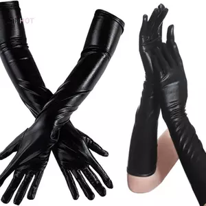 JULYHOT Người Lớn Dài Bằng Sáng Chế Da Cosplay Phong Cách Gothic Hộp Đêm Biểu Diễn Găng Tay Trang Phục Halloween Phụ Kiện Găng Tay Chặt Gợi Cảm Massivedeals