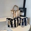 SQ11 Túi Tote vải thanh lịch dung tích lớn dành cho nữ Túi đeo vai phong cách lười biếng Túi xách sọc thông thường