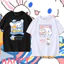Sanrio Cinnamoroll hoạt hình chó Unisex Xu hướng thời trang mùa hè Áo thun Anime tay ngắn hàng đầu