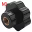 M10 10mm Dia Thread Đen Nhựa Ngôi Sao Đầu Kẹp Núm Grip