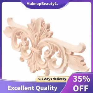 22 * 10 cm Gỗ Khắc Góc Onlay Đính Trang Trí Nội Thất Thủ Công Không Sơn