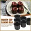 Khuôn Canele, Cốc Muffin Cannele, 6 Khuôn Cannele Chống Dính Màu Xám-Đen Canneles