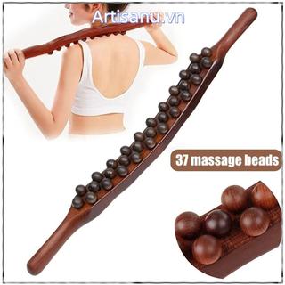 Que Massage toàn thân ARTISANU, Que cạo lưng cầm tay trị liệu thư giãn, 37 hạt Dụng cụ Massage đa năng