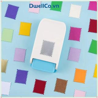 Máy dập nổi tem DWELLCO, Embosser DIY Crafts Stamp Border Punch, Máy đục lỗ tem tinh tế di động tiết kiệm nhân công để thủ công giấy Scrapbooking